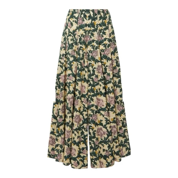 Agua by Agua Bendita Gaita Floral print Ecovero Blend Wide Leg Pants Size M